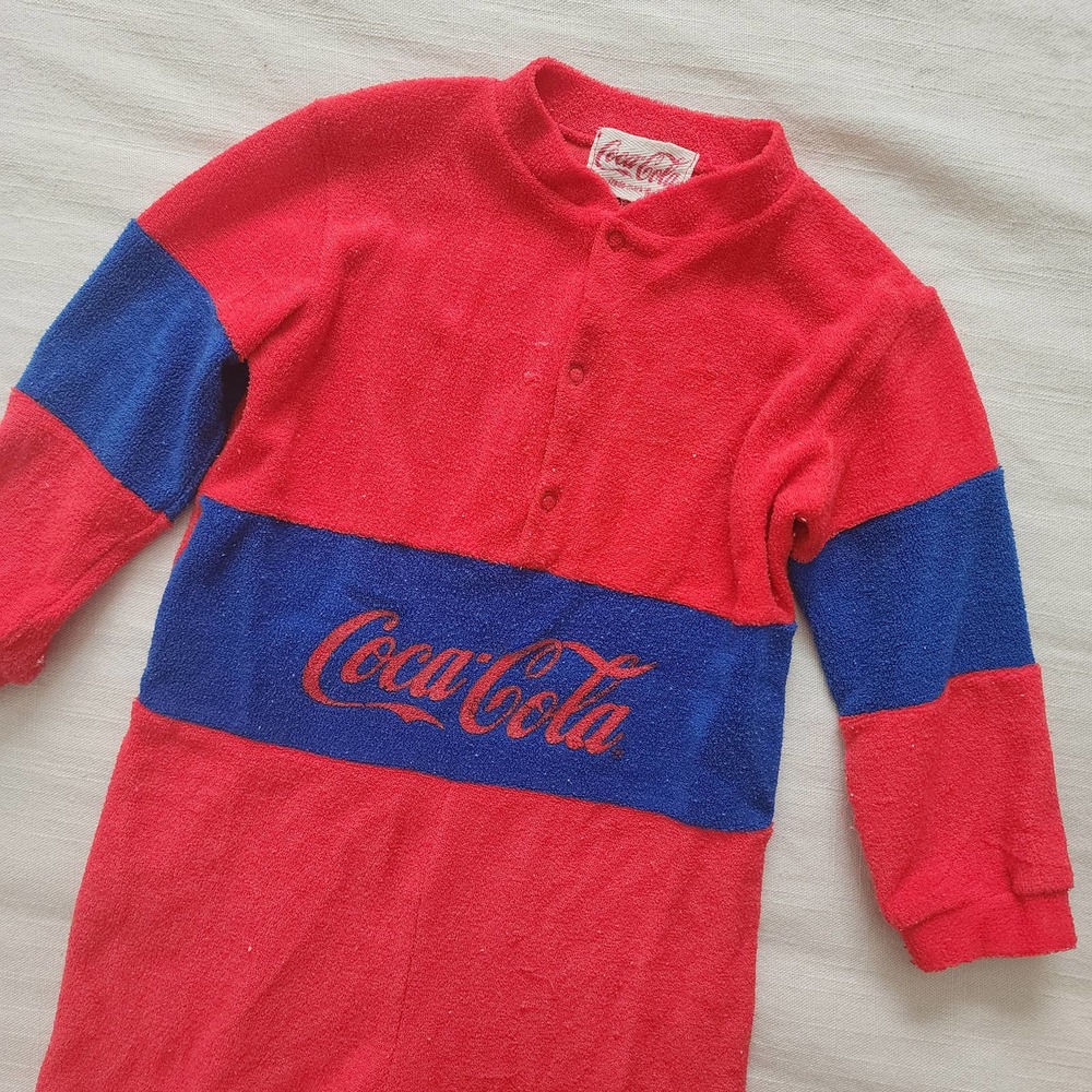 Vintage Cocacola Terrycloth Pajamas/Bodysuit 24 months/2t